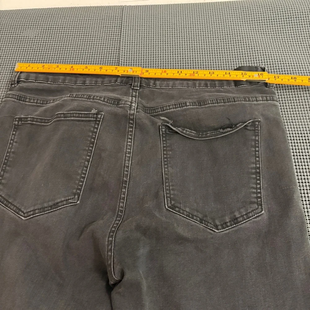 Sixth June Paris Mens Distressed Slim Fit Jeans Black M2272HDE-BLAC Size 36